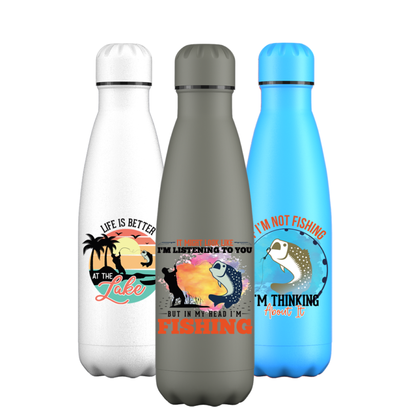 Original Fishing Quotes Water Bottle Gift