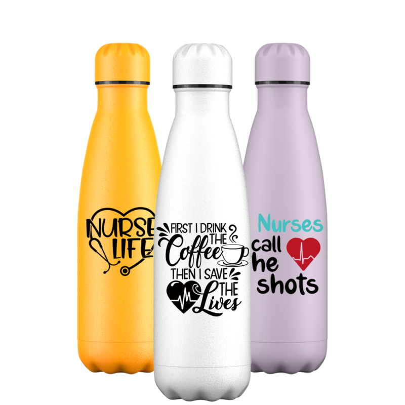 Original Nurse Gift Water Bottle with Nurse Quotes