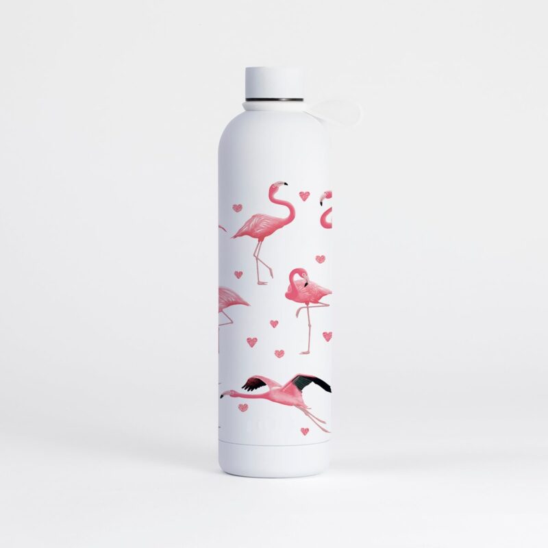 Flamingo Water Bottle (1 Litre) Pulse - Pure White