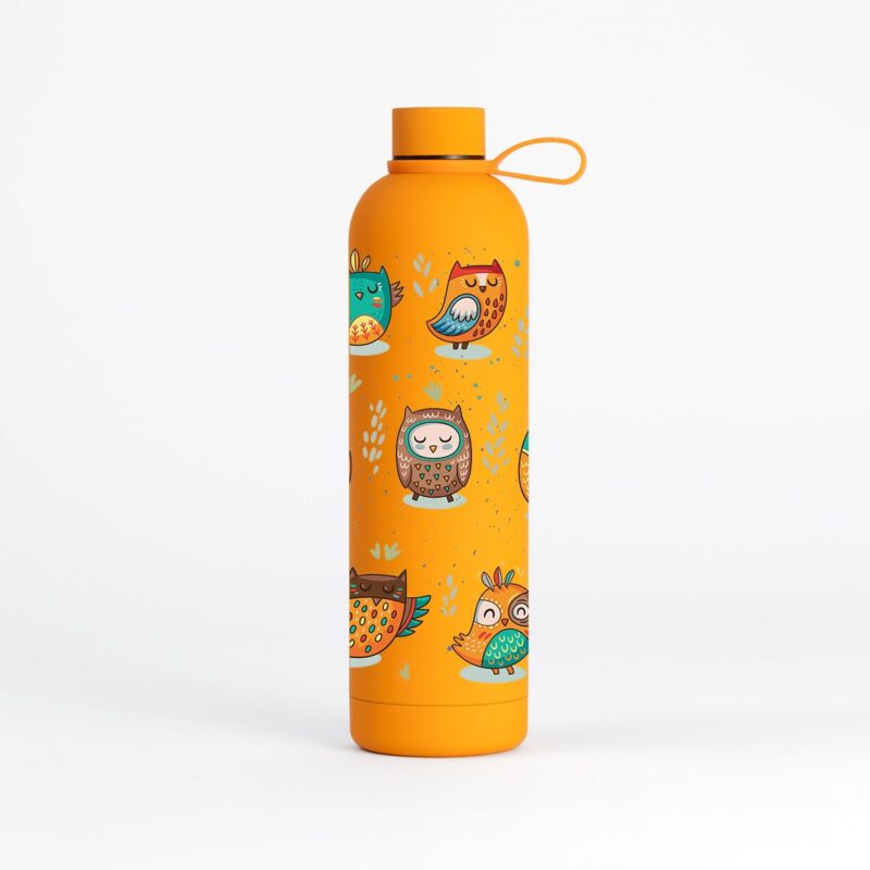 Owl Water Bottle (1 Litre) Pulse - Tangerine